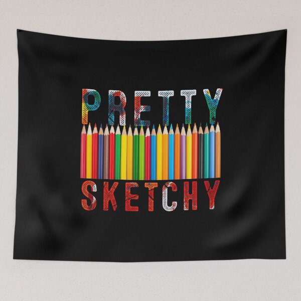 Item preview, Pretty Sketchy Fun Art Lover Colored Pencils Artists designed and sold by MoMasry.