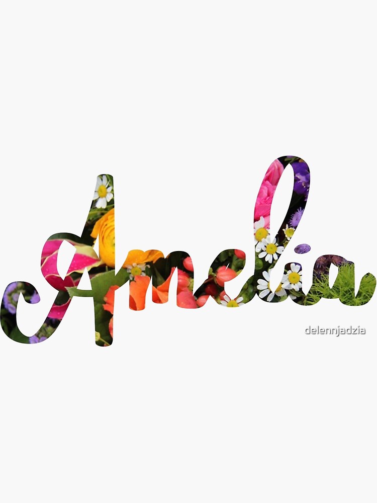 "Amelia - Floral" Sticker by delennjadzia | Redbubble