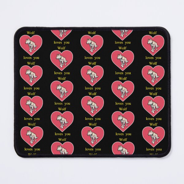 Item preview, Wolf loves you - with text designed and sold by Opalaeo.
