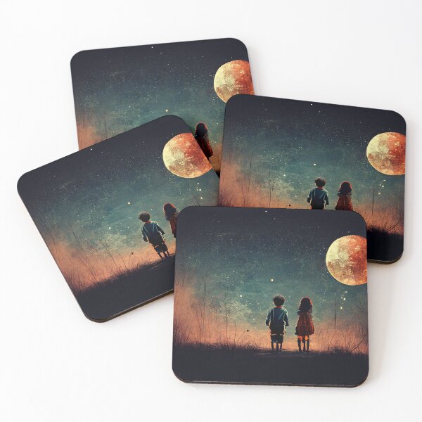 Item preview, Boy and Girl Look at the Moon designed and sold by Vimpace.