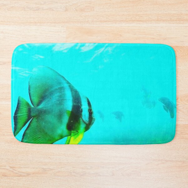 Item preview, Green Queen Angelfish Under Bright Blue Water designed and sold by lets-travel.