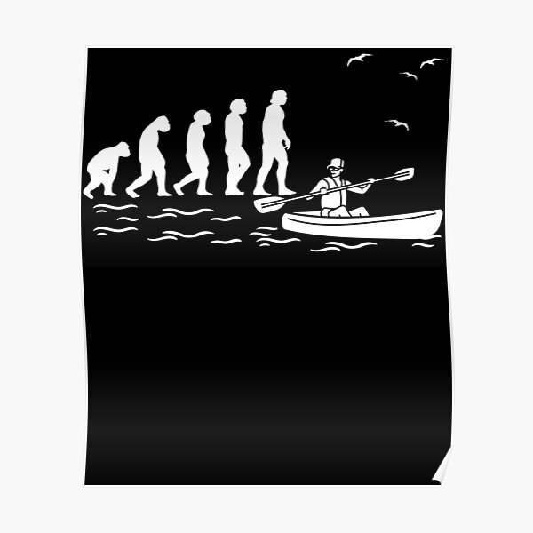 Kayak Canoe RAFTING BOAT Canoeists Canoeing Paddle Canoes Poster