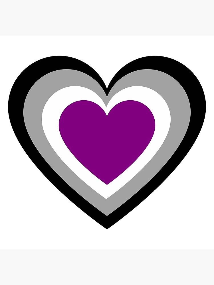 Asexual Pride Flag Heart Poster For Sale By Thepridewizard Redbubble