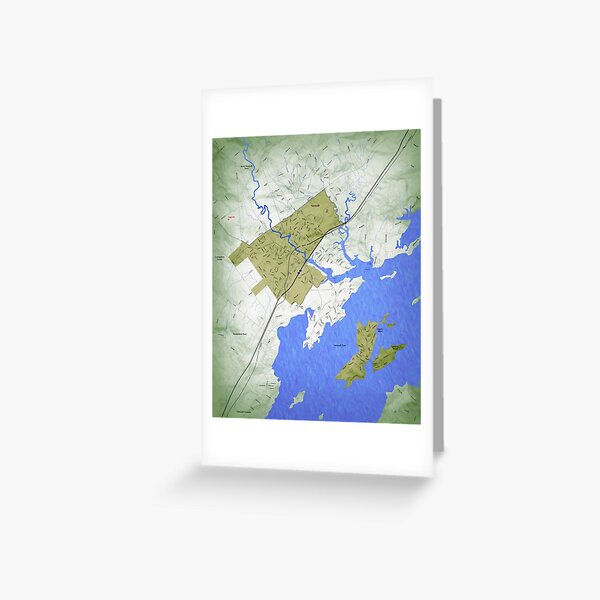 "Yarmouth, Maine Map" Greeting Card for Sale by robophoto Redbubble