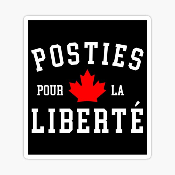 Posties pour la liberté / back noir (4) Sticker