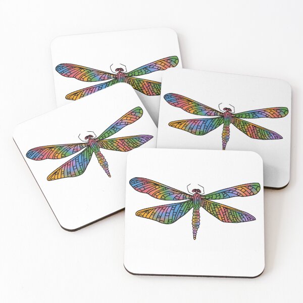 Item preview, Dragonfly Design With Rainbow Color Palette designed and sold by Ellora  Roy.
