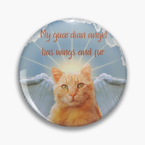 Item preview, My guardian angel has wings and fur - orange cat designed and sold by Edenglow Prints & Peculiars.