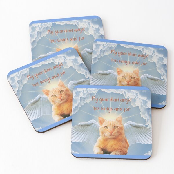 Item preview, My guardian angel has wings and fur - orange cat designed and sold by Edenglow Prints & Peculiars.