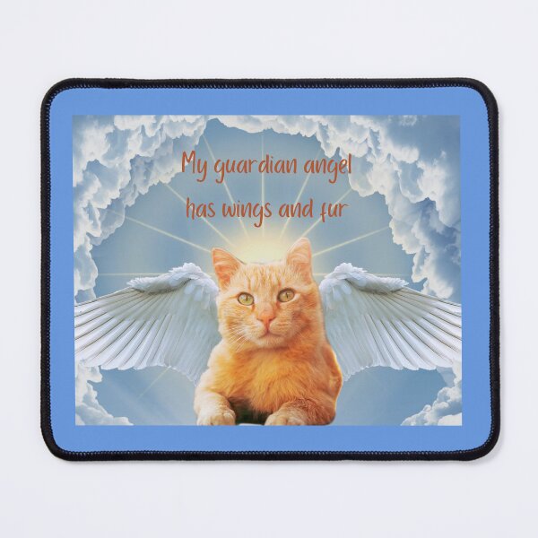 Item preview, My guardian angel has wings and fur - orange cat designed and sold by Edenglow Prints & Peculiars.