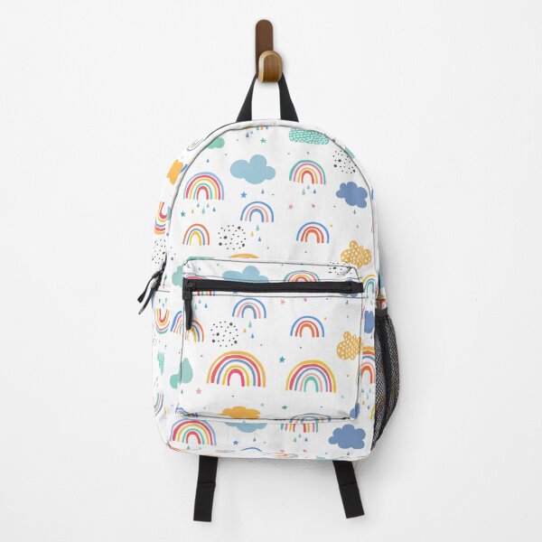 Item preview, Pastel rainbows clouds nursery room kids room decor pop cute designed and sold by StudioAkubi.
