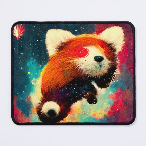 Item preview, Red Panda Abstract Space Design designed and sold by MythicPrompts.