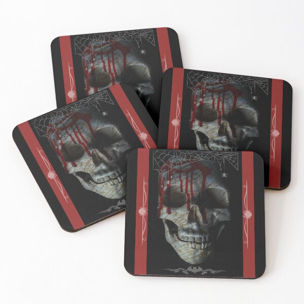Item preview, Bloody Skull With Spider Motifs Digital Design designed and sold by EarthArtDesigns.