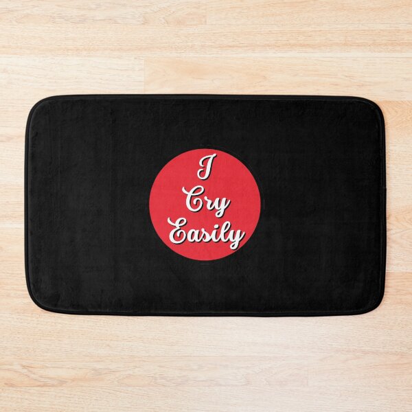Item preview, I Cry Easily Red Circle Badge designed and sold by Pink Ribbon.