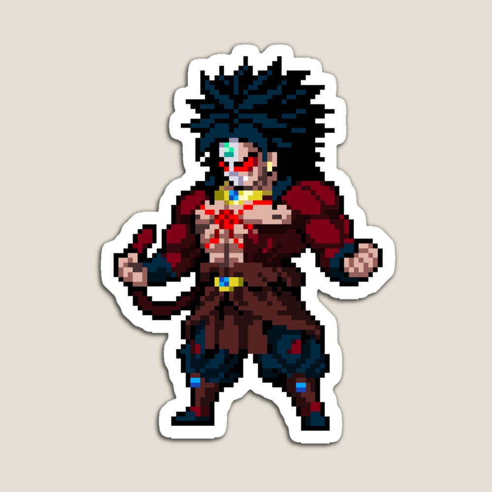 Broly Super Saiyan 5 HQ Pixel Edition Sticker for Sale by adventfan