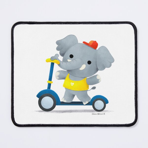 Item preview, Elephant on Scooter designed and sold by julianamotzko.