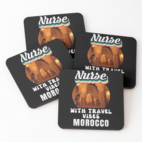 Item preview, Retro Nurse With Morocco Travel Vibes designed and sold by TeevesROCTees.