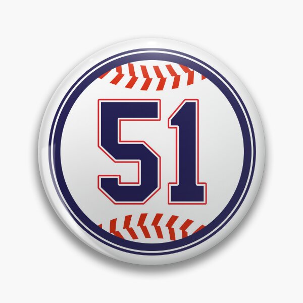Item preview, Baseball Jersey Blue Number 51 Fifty One designed and sold by MSBDesign.