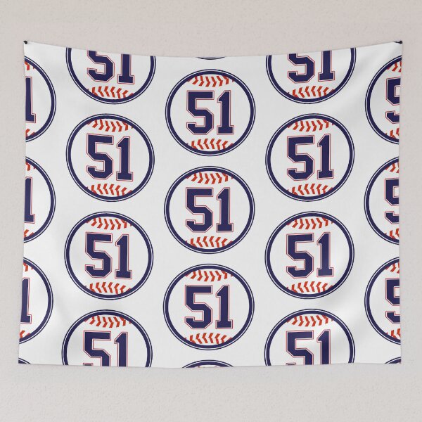Item preview, Baseball Jersey Blue Number 51 Fifty One designed and sold by MSBDesign.
