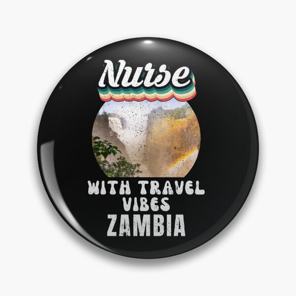 Item preview, Retro Nurse With Zambia Travel Vibes designed and sold by TeevesROCTees.