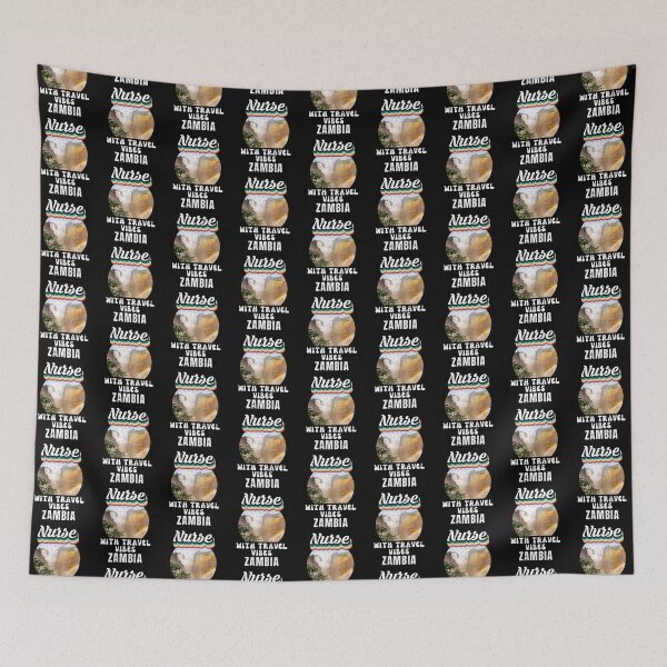 Item preview, Retro Nurse With Zambia Travel Vibes designed and sold by TeevesROCTees.