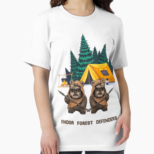 Vista previa del artículo con la obra «Campamento de verano de los defensores del bosque de Endor de los Wicket Ewoks», diseñado y vendido por Creativity4us.