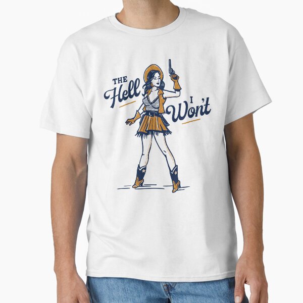 Artikel-Vorschau von Zum Teufel werde ich das nicht tun! Niedlicher und frecher Retro-Western-Outlaw-Cowgirl-Pinup, designt und verkauft von The Whiskey Ginger Design Shop.