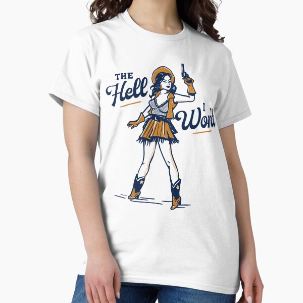 Artikel-Vorschau von Zum Teufel werde ich das nicht tun! Niedlicher und frecher Retro-Western-Outlaw-Cowgirl-Pinup, designt und verkauft von The Whiskey Ginger Design Shop.