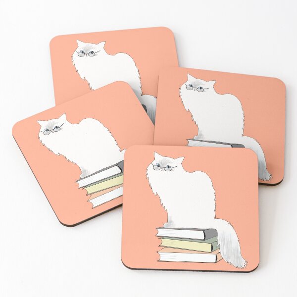 Item preview, Nerdy fluffy cat  designed and sold by miyakod.
