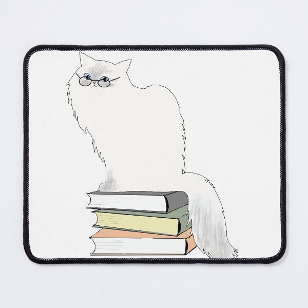 Item preview, Nerdy fluffy cat designed and sold by miyakod.