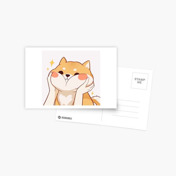 Kawaii Shiba inu Carte postale