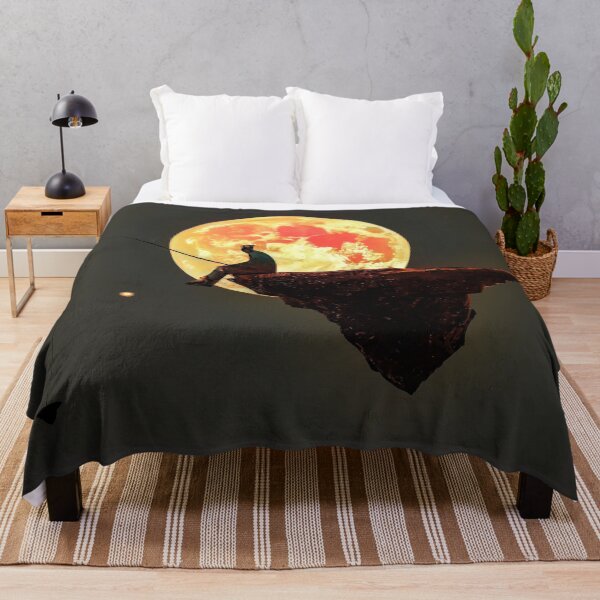 Item preview, Rock Fishing Under a Blood Moon designed and sold by PictureNZ.