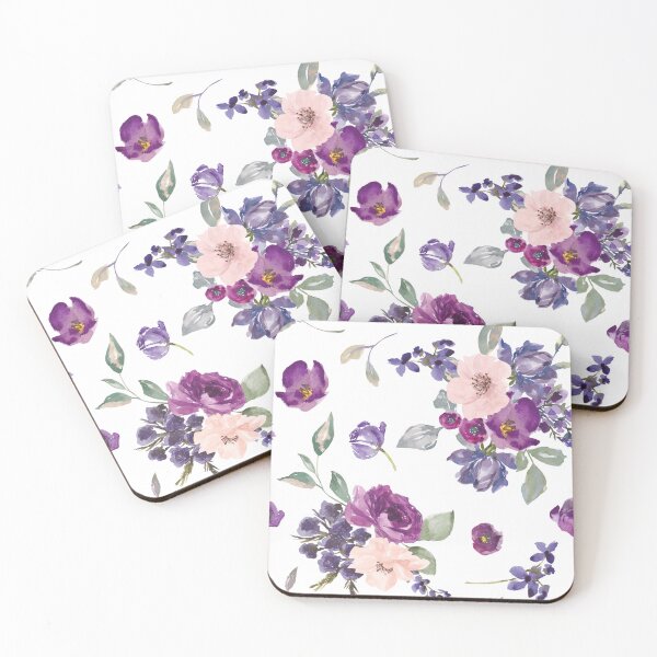Aperçu de l'œuvre Imprimé floral violet et blush créée et vendue par hsiangyc.