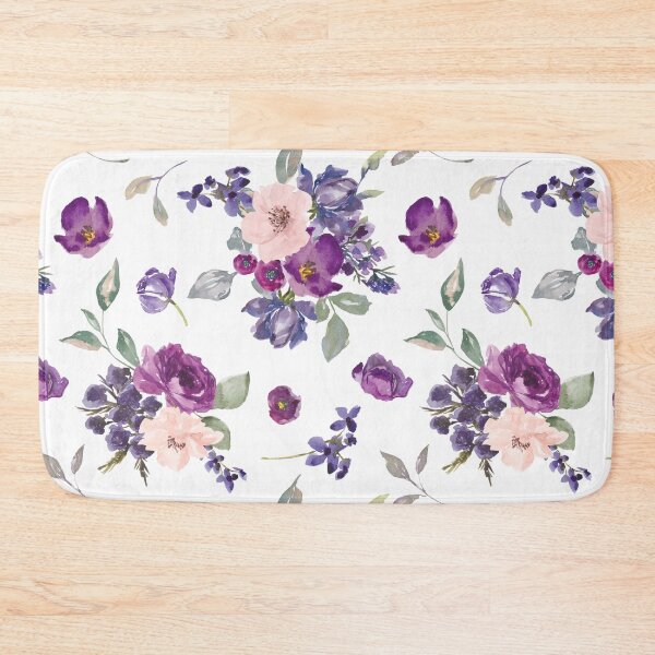 Aperçu de l'œuvre Imprimé floral violet et blush créée et vendue par hsiangyc.