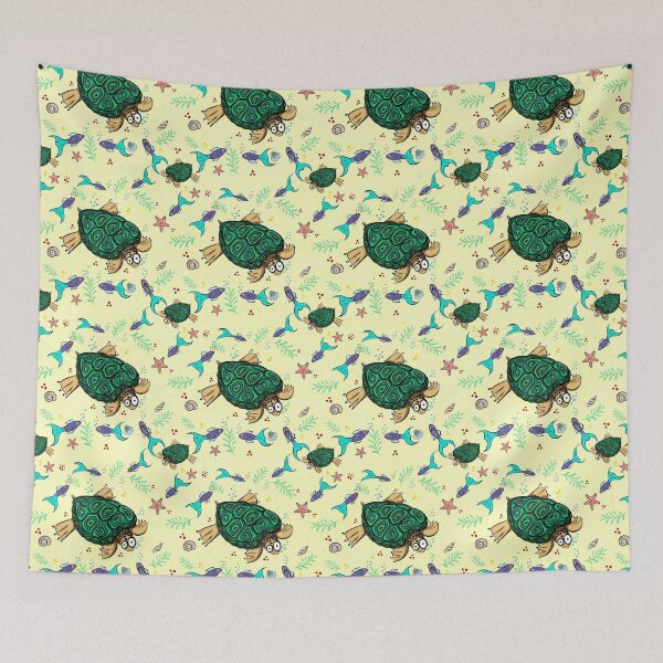 Item preview, Turtle fun - soft yellow designed and sold by Limones-Design.