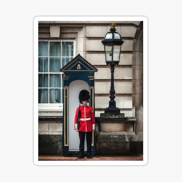 "British Royal Guard Post Watercolour Style" Sticker for Sale by WWWC2288 Redbubble