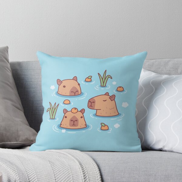 Item preview, Cute Capybaras Chilling in Hot Spring With Oranges designed and sold by rustydoodle.