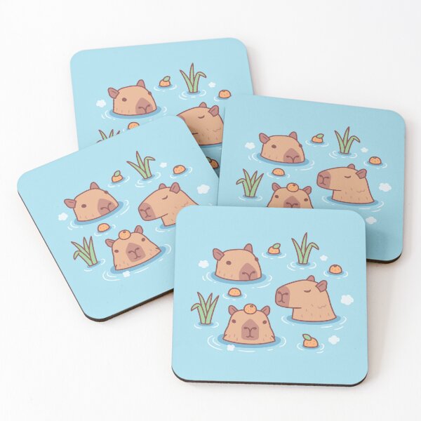 Item preview, Cute Capybaras Chilling in Hot Spring With Oranges designed and sold by rustydoodle.