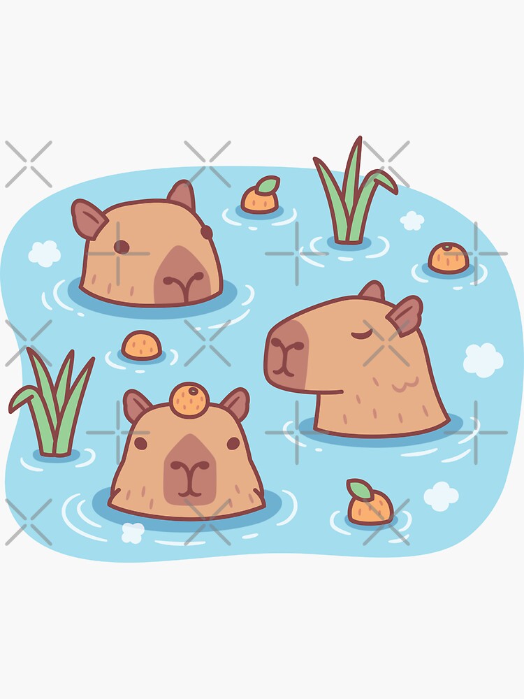 Cartoon Capybara Stickers, Laptop Stickers Kids