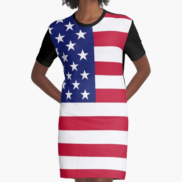 American flag Graphic T-Shirt Dress