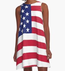 Vestido acampanado bandera estadounidense