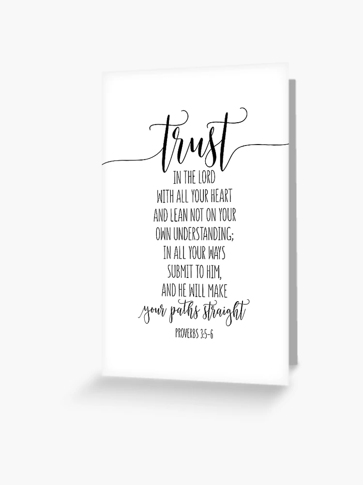 Christian Art Gifts Trust in The Lord Proverbs 3-5 Writing Paper Set