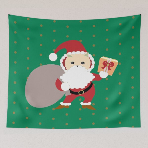 Item preview, Merry Christmas Cat Santa Claus Cat Santa Xmas Cat designed and sold by Mimi Huang.