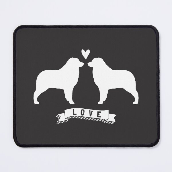 Item preview, Australian Shepherds in Love | Dog Silhouettes with Heart designed and sold by Jenn Inashvili.