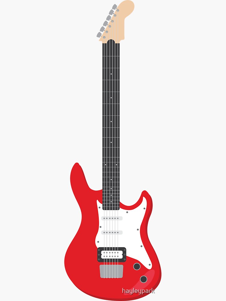 "Electric Guitar Design" Sticker for Sale by hayleypark Redbubble