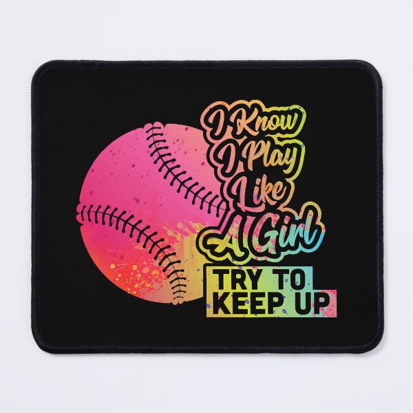 Item preview, I Know I Play Like A Girl Try To Keep Up Baseball Women Funny Gift Team Softball designed and sold by MichelSorour.