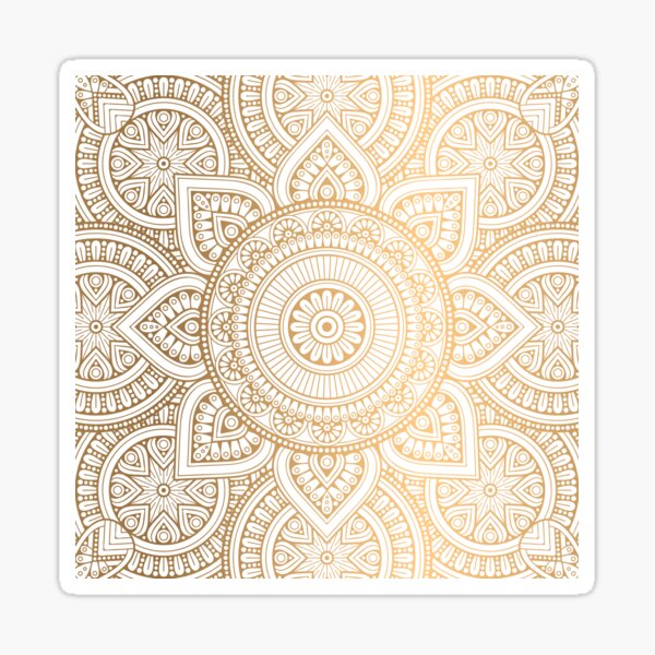 Item preview, Gold Mandala Pattern Illustration With White Shimmer designed and sold by Vic Torys ☆.