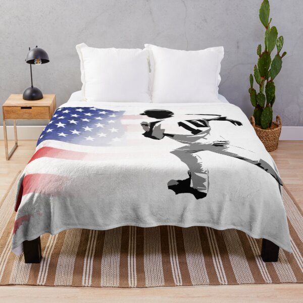 Item preview, Taking First Base - Baseball Player and US Flag designed and sold by NaturePrints.
