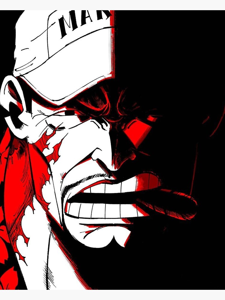 "One Piece Admiral Sakazuki Akainu Admirals Graphic TShirt" Sticker