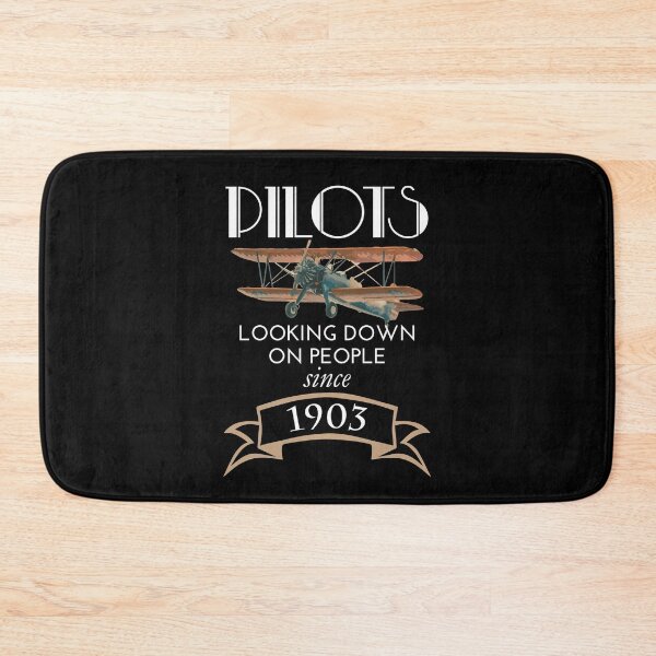 Item preview, Looking Down On People Since 1903 - PILOT, AEROSPACE & AERONAUTICAL ENGINEER JOKES, cool airplane on black background designed and sold by Kristina M.