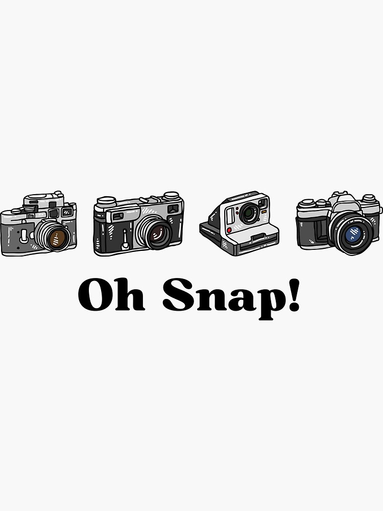 "Oh Snap! Film Photography Camera" Sticker for Sale by ITDsigns Redbubble